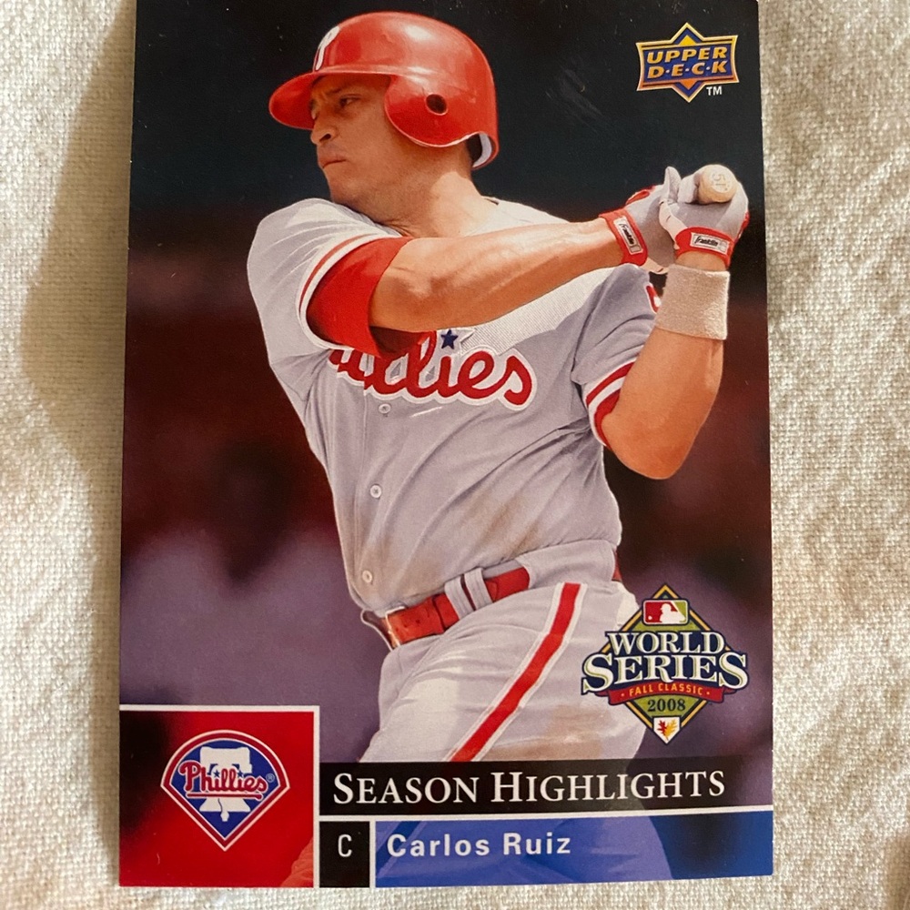 Baseball Trading Card - Red and White (Carlos Ruiz)